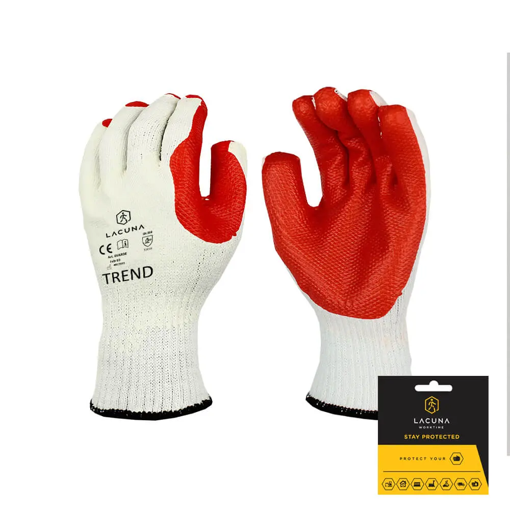 Latex coated gloves TREND, size 10 (individual pack)