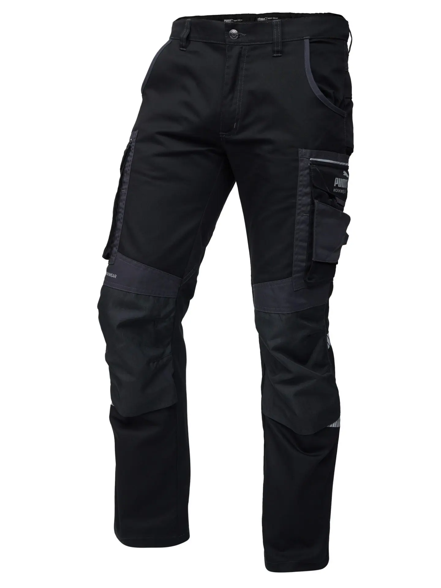 Work trousers PUMA Precision X, Black-Green - Work Foxx
